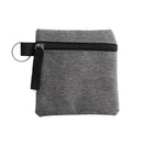 Small Polyester Coin Pouch (3.75'' W X 4'' H) 300D-Pouch-Brand Your Tote-Heather Grey-Black-Brand Your Tote