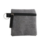 Small Polyester Coin Pouch (3.75'' W X 4'' H) 300D-Pouch-Brand Your Tote-Heather Grey-Black-Brand Your Tote