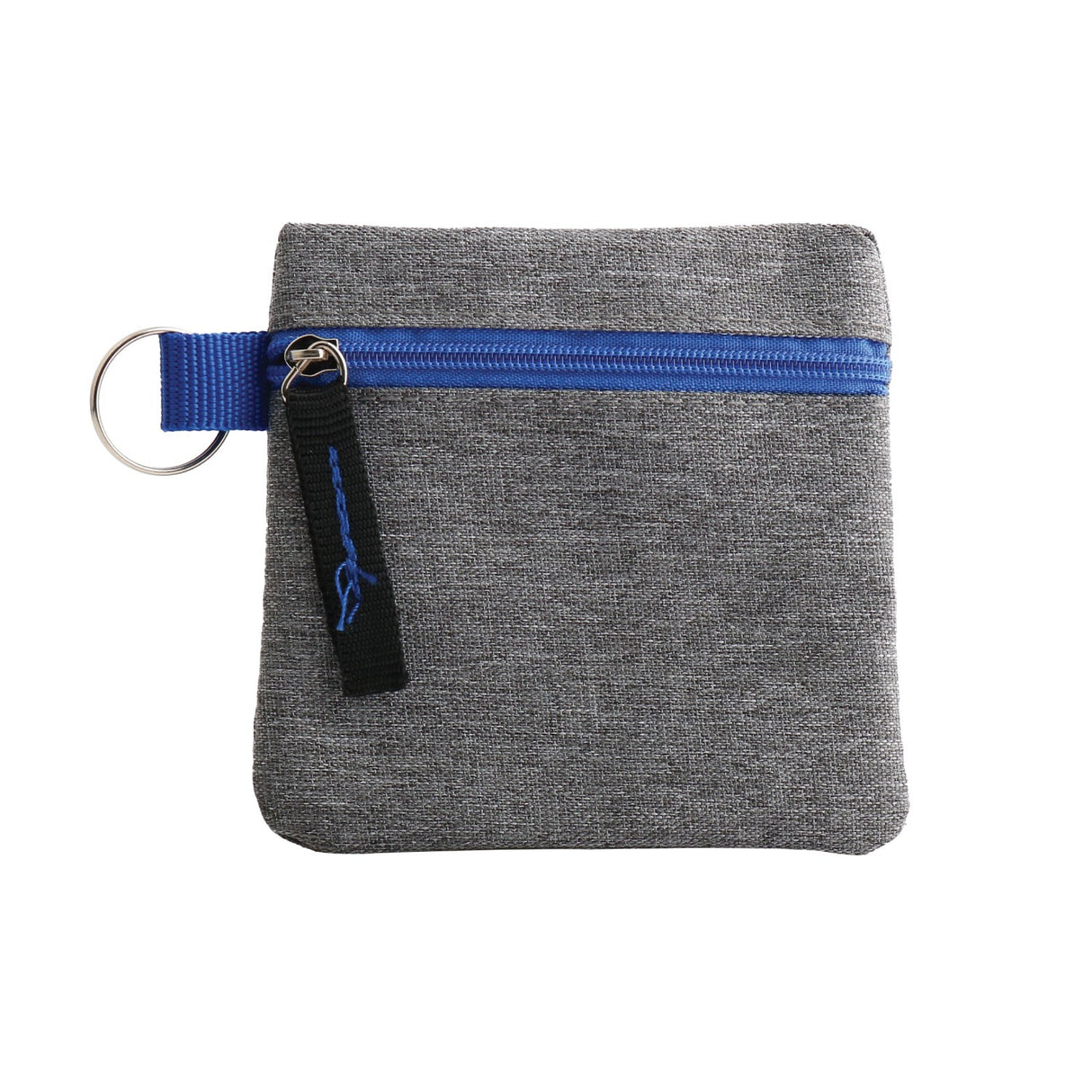 Small Polyester Coin Pouch (3.75'' W X 4'' H) 300D-Pouch-Brand Your Tote-Heather Grey-Blue-Brand Your Tote