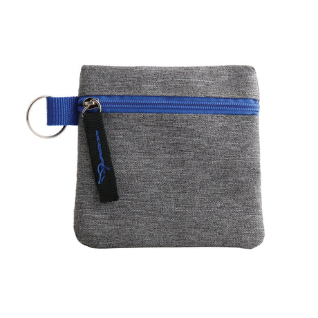 Small Polyester Coin Pouch (3.75'' W X 4'' H) 300D-Pouch-Brand Your Tote-Heather Grey-Blue-Brand Your Tote