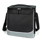 Small Polyester Jefferson Cooler Bag (9'' W X 11.5'' H) 600D-Bag-Brand Your Tote-Grey-Black-Brand Your Tote