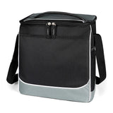Small Polyester Jefferson Cooler Bag (9'' W X 11.5'' H) 600D-Bag-Brand Your Tote-Grey-Black-Brand Your Tote