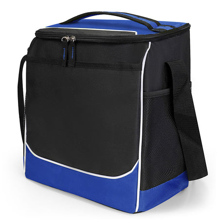 Small Polyester Jefferson Cooler Bag (9'' W X 11.5'' H) 600D-Bag-Brand Your Tote-Royal Blue-Black-Brand Your Tote