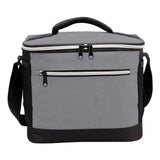 Small Polyester Picnic Cooler Bag (10'' W X 8'' H) 300D-Bag-Brand Your Tote-Heather Grey-Black-Brand Your Tote