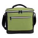 Small Polyester Picnic Cooler Bag (10'' W X 8'' H) 300D-Bag-Brand Your Tote-Lime Green Heather-Black-Brand Your Tote