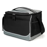 Small Polyester Roosevelt Cooler Bag (10'' W X 8'' H) 600D-Bag-Brand Your Tote-Grey-Black-Brand Your Tote