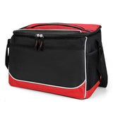 Small Polyester Roosevelt Cooler Bag (10'' W X 8'' H) 600D-Bag-Brand Your Tote-Red-Black-Brand Your Tote
