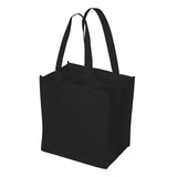 Small Polypropylene 6 Bottle Wine Tote Bag (11'' W X 10'' H) 100 Gsm-Tote Bag-Brand Your Tote-Black-Brand Your Tote