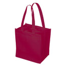 Small Polypropylene 6 Bottle Wine Tote Bag (11'' W X 10'' H) 100 Gsm-Tote Bag-Brand Your Tote-Burgundy-Brand Your Tote