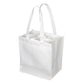 Small Polypropylene 6 Bottle Wine Tote Bag (11'' W X 10'' H) 100 Gsm-Tote Bag-Brand Your Tote-White-Brand Your Tote