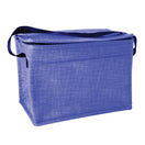 Small Polypropylene 6 Can Cooler Bag (8'' W X 6'' H) 80 Gsm-Bag-Brand Your Tote-Heather Blue-Brand Your Tote