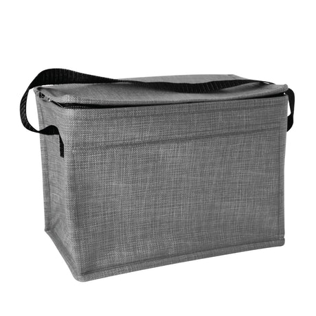 Small Polypropylene 6 Can Cooler Bag (8'' W X 6'' H) 80 Gsm-Bag-Brand Your Tote-Heather Grey-Brand Your Tote