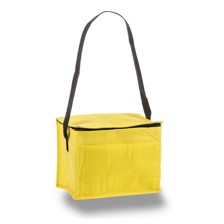 Small Polypropylene 6 Can Cooler Bag (8'' W X 6'' H) 80 Gsm-Bag-Brand Your Tote-Yellow-Brand Your Tote