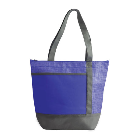 Small Polypropylene Cooler Tote Bag (9.75'' W X 7'' H) 80 Gsm-Tote Bag-Brand Your Tote-Blue-Heather Blue-Grey-Brand Your Tote