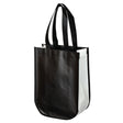 Small Polypropylene Laminated Gift Tote Bag (9'' W X 12'' H) 105 Gsm-Tote Bag-Brand Your Tote-Black-White-Black-Brand Your Tote