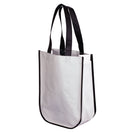 Small Polypropylene Laminated Gift Tote Bag (9'' W X 12'' H) 105 Gsm-Tote Bag-Brand Your Tote-Grey-Black-White-Brand Your Tote