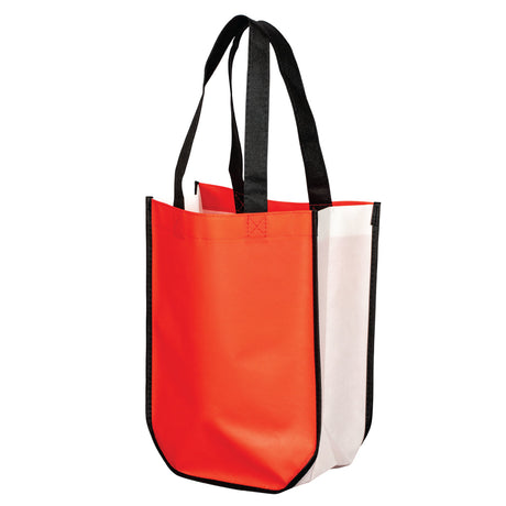 Small Polypropylene Laminated Gift Tote Bag (9'' W X 12'' H) 105 Gsm-Tote Bag-Brand Your Tote-Red-Black-White-Brand Your Tote