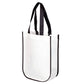 Small Polypropylene Laminated Gift Tote Bag (9'' W X 12'' H) 105 Gsm-Tote Bag-Brand Your Tote-White-Black-White-Brand Your Tote