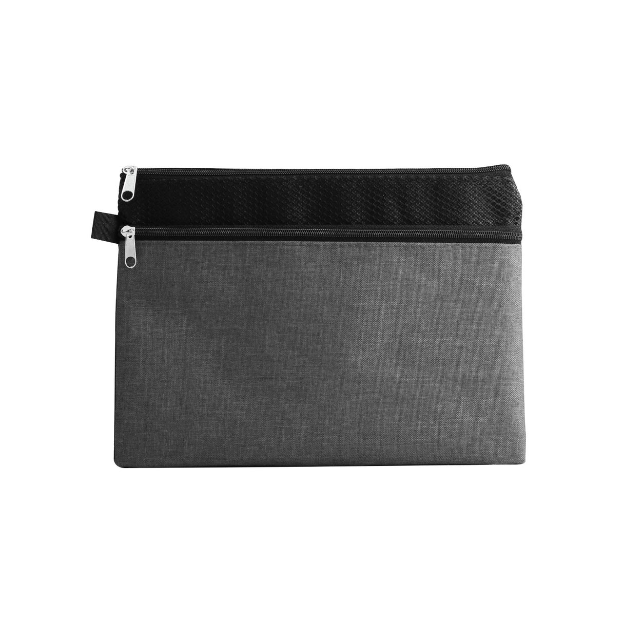 Small Polypropylene Pouch (9.75'' W X 7'' H) 80 Gsm-Pouch-Brand Your Tote-Black-Heather Grey-Brand Your Tote