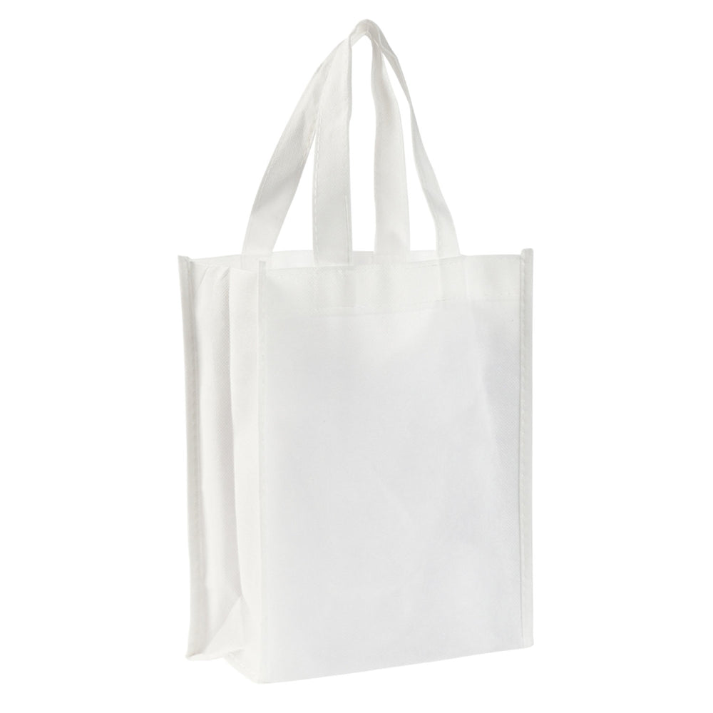 Small Polypropylene Shopper Bag (8'' W X 10'' H) 80 Gsm-Bag-Brand Your Tote-White-Brand Your Tote