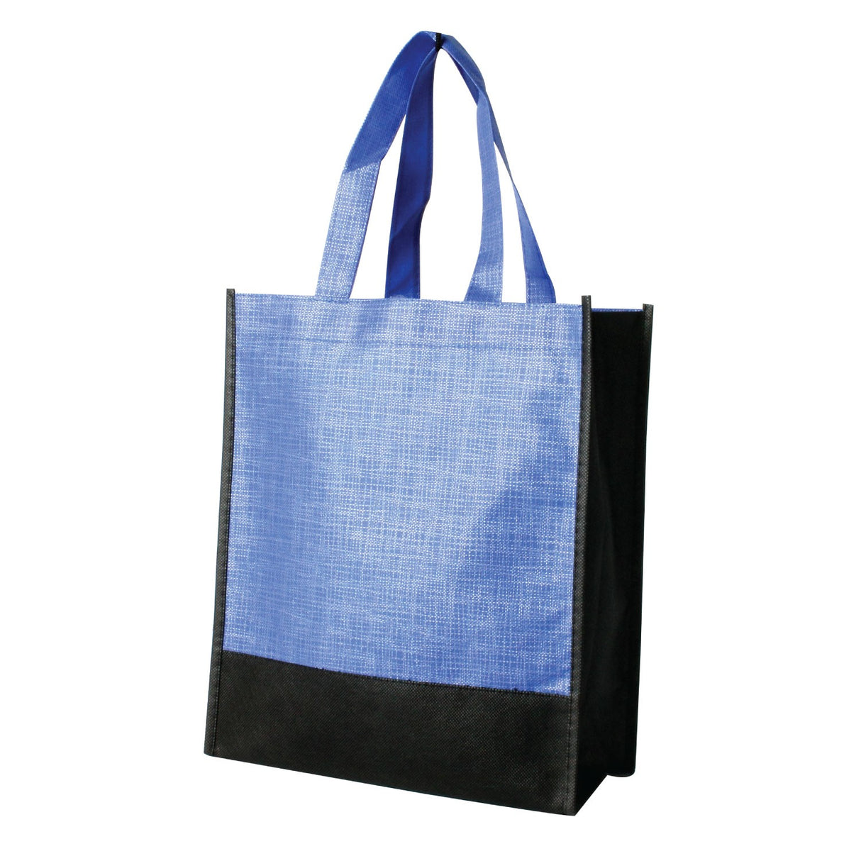Small Polypropylene Tote Bag (10'' W X 12'' H) 80 Gsm-Tote Bag-Brand Your Tote-Black-Heather Blue-Brand Your Tote