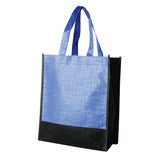 Small Polypropylene Tote Bag (10'' W X 12'' H) 80 Gsm-Tote Bag-Brand Your Tote-Black-Heather Blue-Brand Your Tote