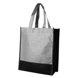 Small Polypropylene Tote Bag (10'' W X 12'' H) 80 Gsm-Tote Bag-Brand Your Tote-Black-Heather Grey-Brand Your Tote