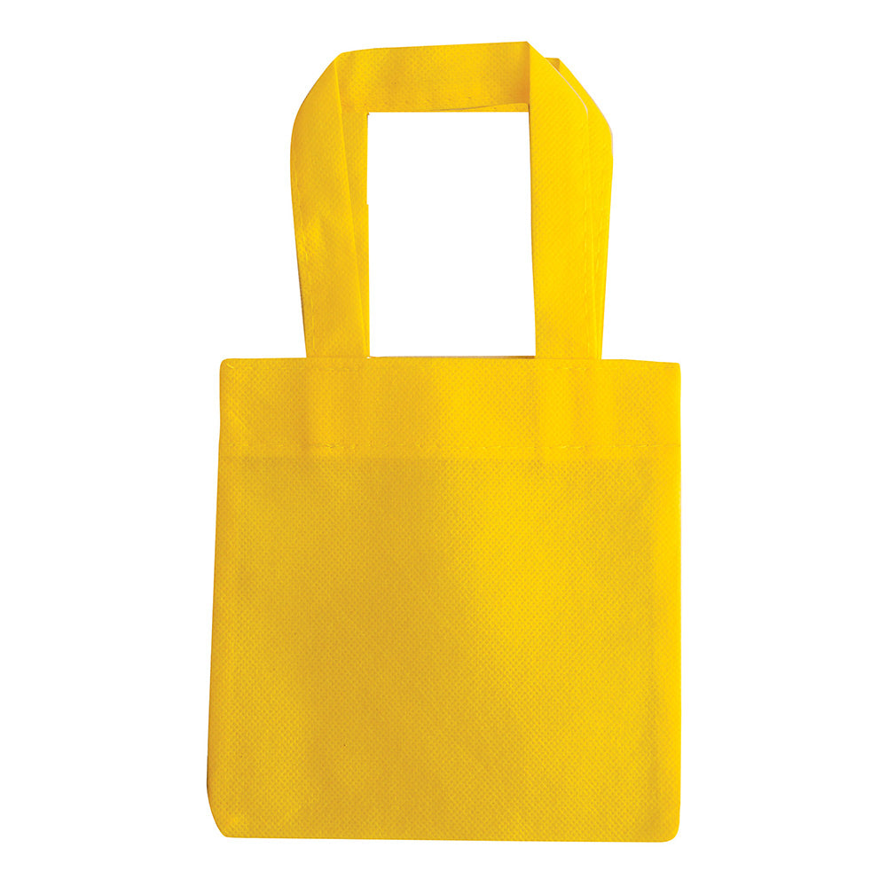 Small Polypropylene Tote Bag (6'' W X 6'' H) 80 Gsm-Tote Bag-Brand Your Tote-Yellow-Brand Your Tote