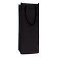 Small Polypropylene Wine Tote Bag (5'' W X 13'' H) 90 Gsm-Tote Bag-Brand Your Tote-Black-Brand Your Tote