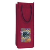 Small Polypropylene Wine Tote Bag (5'' W X 13'' H) 90 Gsm-Tote Bag-Brand Your Tote-Burgundy-Brand Your Tote