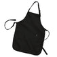 Twill / Poly-Cotton Adjustable Neck Apron (22'' W X 30'' H) 7.5 Oz-Apron-Brand Your Tote-Black-Brand Your Tote