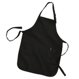 Twill / Poly-Cotton Adjustable Neck Apron (22'' W X 30'' H) 7.5 Oz-Apron-Brand Your Tote-Black-Brand Your Tote