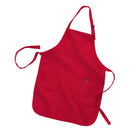 Twill / Poly-Cotton Adjustable Neck Apron (22'' W X 30'' H) 7.5 Oz-Apron-Brand Your Tote-Red-Brand Your Tote