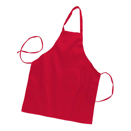 Twill / Poly-Cotton Full Length Butcher Apron (28'' W X 34'' H) 7.5 Oz-Apron-Brand Your Tote-Red-Brand Your Tote