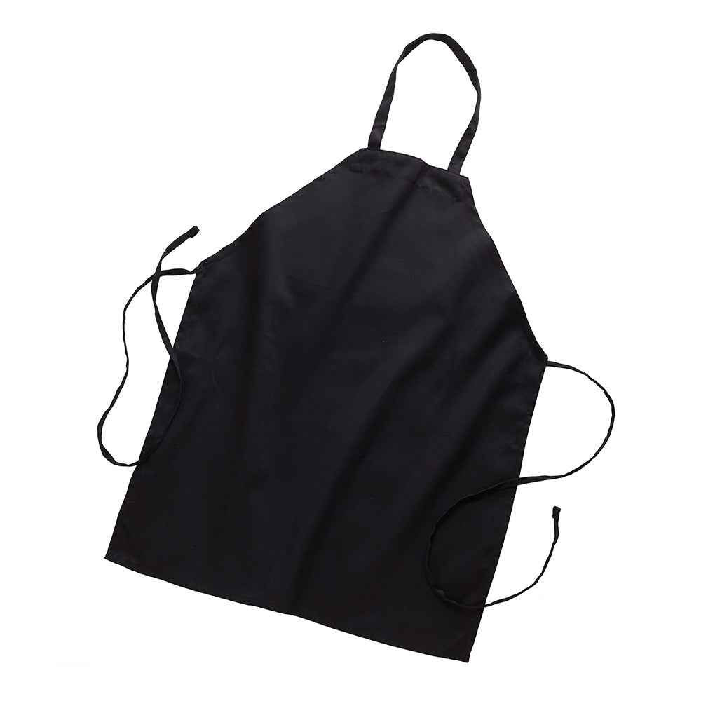 Twill / Poly-Cotton Full Length Wide Bib Butcher Apron (28'' W X 34'' H) 7.5 Oz-Apron-Brand Your Tote-Black-Brand Your Tote