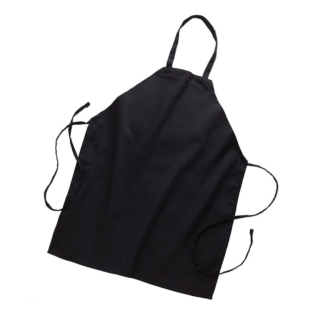 Twill / Poly-Cotton Full Length Wide Bib Butcher Apron (28'' W X 34'' H) 7.5 Oz-Apron-Brand Your Tote-Black-Brand Your Tote