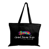 Xl Cotton Canvas Basiczippered Tote Bag (20'' W X 15'' H) 12 Oz-Tote Bag-Brand Your Tote-Black-Brand Your Tote