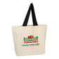 Xl Cotton Canvas Beach Bag (20'' W X 15'' H) 12 Oz-Bag-Brand Your Tote-Natural-Black-Brand Your Tote