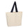 Xl Cotton Canvas Beach Bag (20'' W X 15'' H) 12 Oz-Bag-Brand Your Tote-Natural-Navy Blue-Brand Your Tote