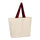 Xl Cotton Canvas Beach Bag (20'' W X 15'' H) 12 Oz-Bag-Brand Your Tote-Natural-Red-Brand Your Tote