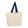Xl Cotton Canvas Beach Bag (20'' W X 15'' H) 12 Oz-Bag-Brand Your Tote-Natural-Royal Blue-Brand Your Tote