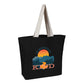 Xl Cotton Canvas Color Bag (20'' W X 15'' H) 12 Oz-Bag-Brand Your Tote-Black-Natural-Brand Your Tote