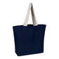 Xl Cotton Canvas Color Bag (20'' W X 15'' H) 12 Oz-Bag-Brand Your Tote-Navy Blue-Natural-Brand Your Tote