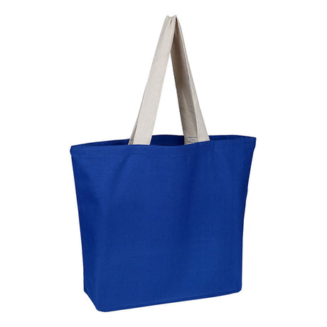 Xl Cotton Canvas Color Bag (20'' W X 15'' H) 12 Oz-Bag-Brand Your Tote-Royal Blue-Natural-Brand Your Tote