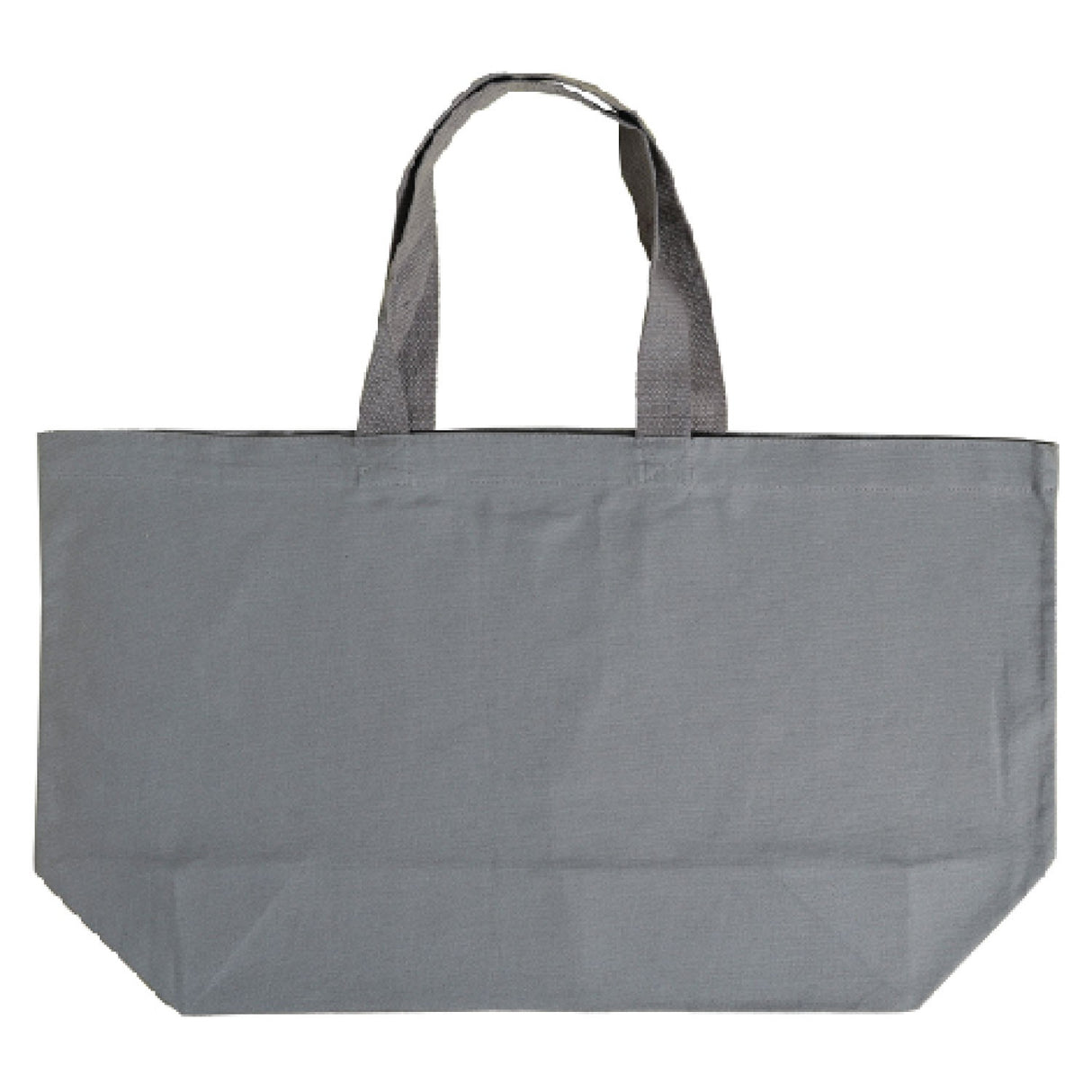 Xl Cotton Canvas Grande Tote Bag (27'' W X 16'' H) 10 Oz-Tote Bag-Brand Your Tote-Grey-Brand Your Tote