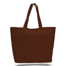 Xl Cotton Canvas Instyle Tote Bag (23'' W X 17'' H) 12 Oz-Tote Bag-Brand Your Tote-Chocolate Brown-Brand Your Tote