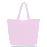 Xl Cotton Canvas Instyle Tote Bag (23'' W X 17'' H) 12 Oz-Tote Bag-Brand Your Tote-Light Pink-Brand Your Tote