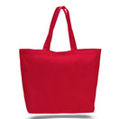 Xl Cotton Canvas Instyle Tote Bag (23'' W X 17'' H) 12 Oz-Tote Bag-Brand Your Tote-Red-Brand Your Tote