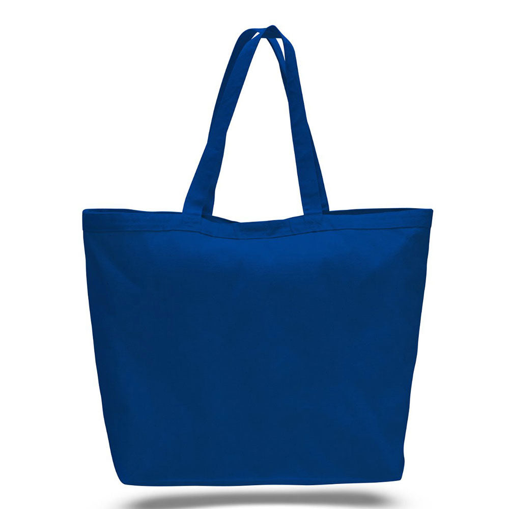 Xl Cotton Canvas Instyle Tote Bag (23'' W X 17'' H) 12 Oz-Tote Bag-Brand Your Tote-Royal Blue-Brand Your Tote