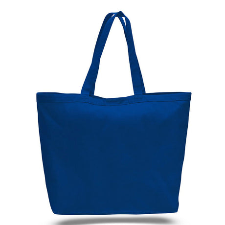 Xl Cotton Canvas Instyle Tote Bag (23'' W X 17'' H) 12 Oz-Tote Bag-Brand Your Tote-Royal Blue-Brand Your Tote